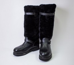 High fur boots